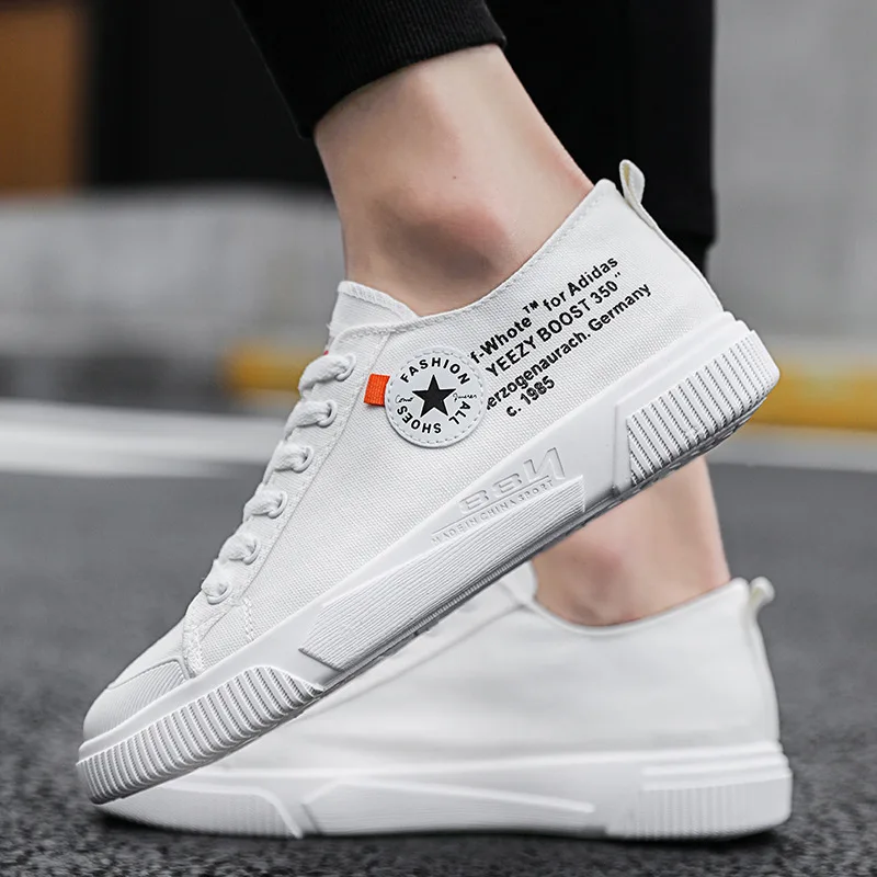

Men Shoes Casual Spring/Autumn 2019 Oxfords Canvas Breathable Lace-Up Shallow Fashion Sneakers Brand Shoes Man Plus Size 39-44