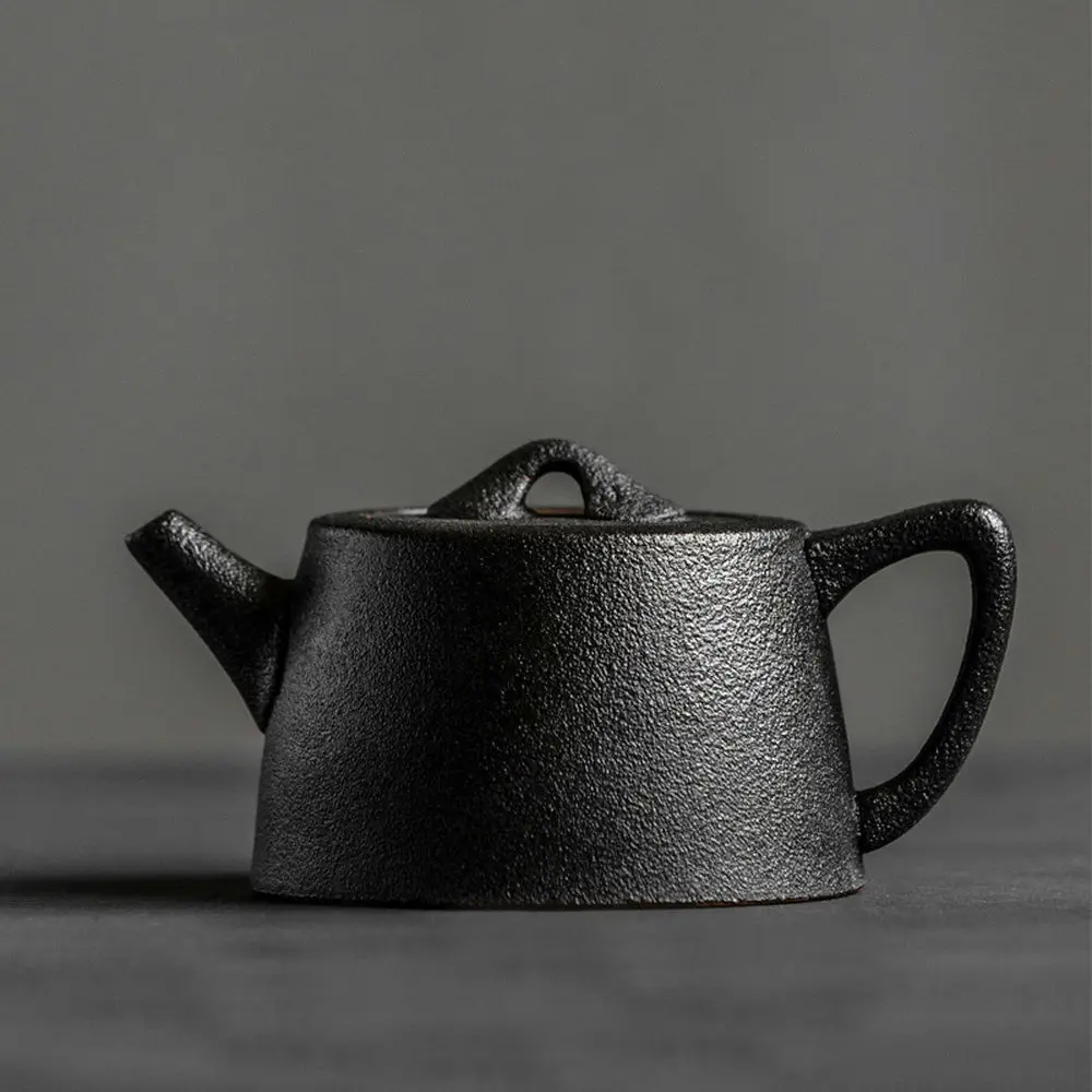 

Black Ceramic Pottery Chinese Small Gongfu Kung Fu Teapot With Filter 150ml 5oz