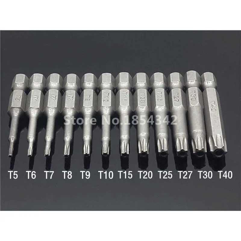 

1Pc Security Bit Set Tamper Proof Screwdriver Drill Bit Screw Driver Bits Hex Torx Flat Head 1/4" Driver Bits Hand Tools T5 -40
