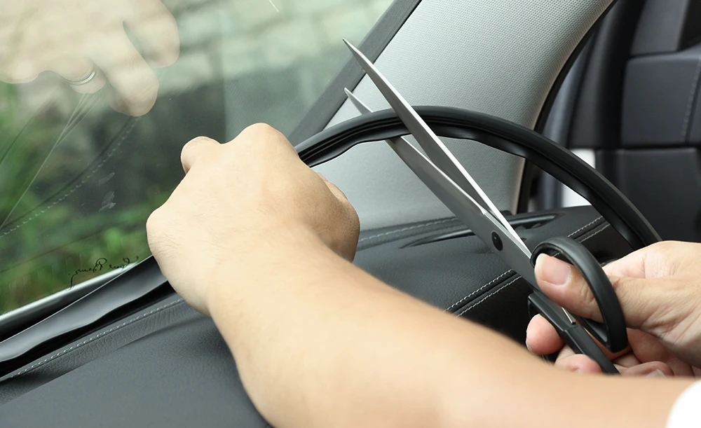 Универсальная автомобильная дверь резиновое уплотнение ветрового стекла уплотнение полосы пыли анти-шум приборной панели автомобиля