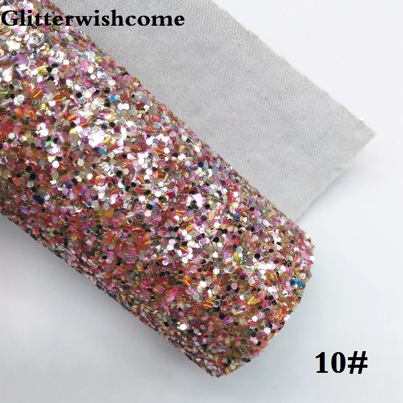 Glitterwishcome 21X29 см A4 размеры синтетическая кожа, с эффектом блестящей кожи, винил ткань для Луки, GM032A - Цвет: 10