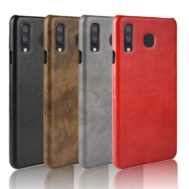 Per Samsung Galaxy A8 Star Caso Di Lusso Ultra Sottile Copertura Del Litchi Per Samsung Galaxy A9 Star Retro Pc Del Telefono Shockproof Custodie