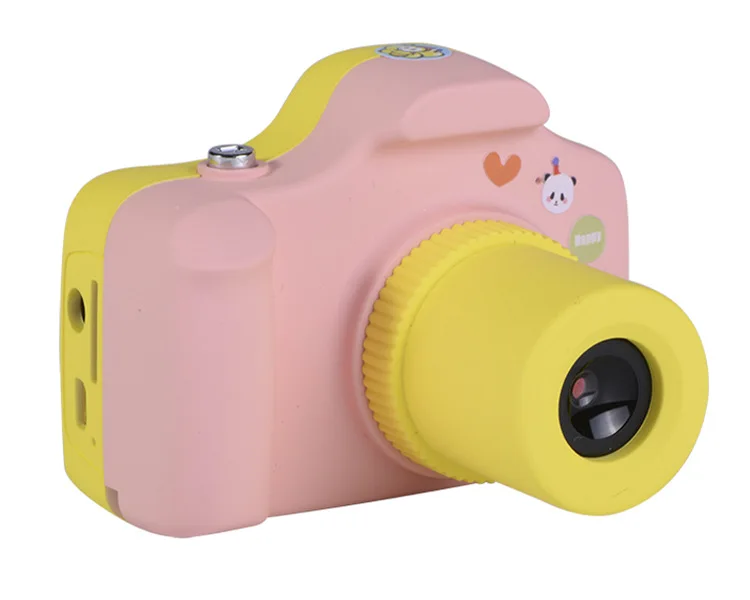 Мини-камера для детей HD 1080P 2MP 1,5 дюймов LSR цифровая Vlog камера для детей милая мультяшная видеокамера для детей Лучший подарок на день рождения - Цвет: Pink