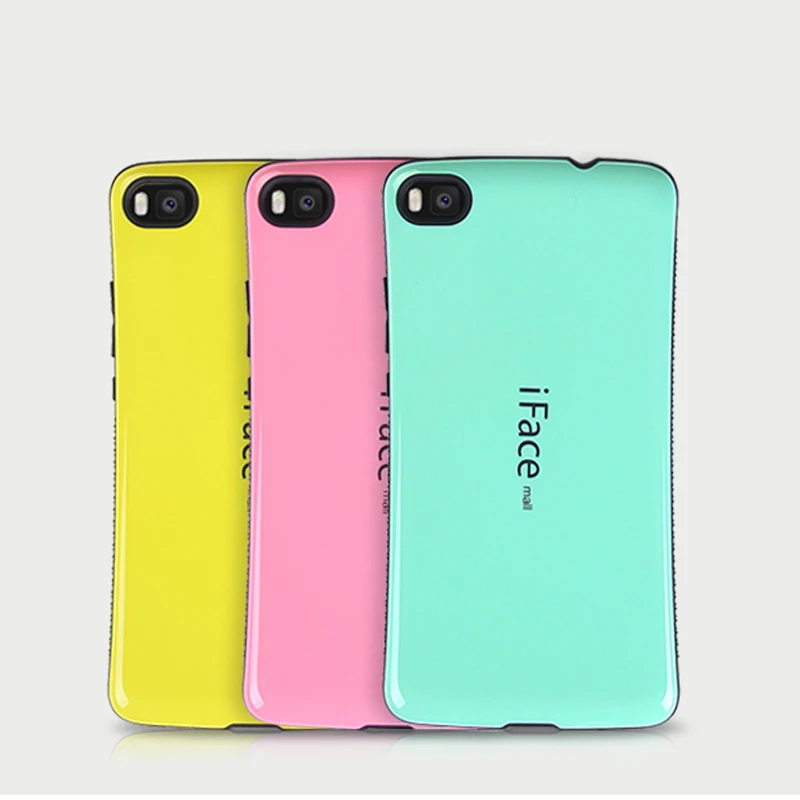 Hybrid Silicone +Hard Back Skin Phone Case for Huawei Ascend P8 Shockproof Cases Cover Golden Protective Bag |