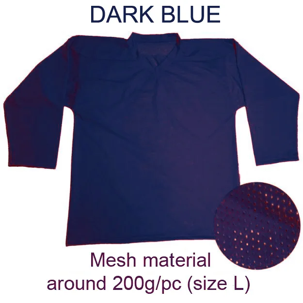 Обычная тренировочная хоккейная кофта, сетчатый материал, может нагревать печать логотипа, доступны различные цвета, Вратарский размер, пожалуйста, выберите 6XL - Цвет: dark blue