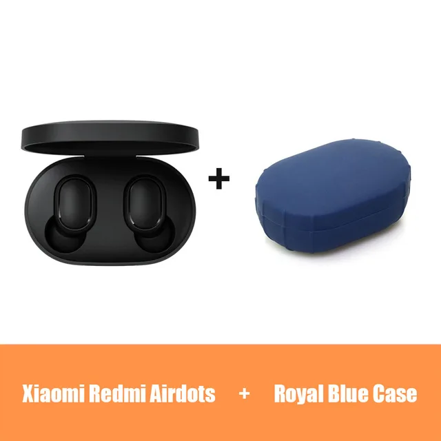 Беспроводная bluetooth-гарнитура mi jia Red mi AirDots, стерео наушники с басами, Bluetooth 5,0, наушники mi c Handsfree, наушники с управлением AI - Цвет: Air Add Deep Blue