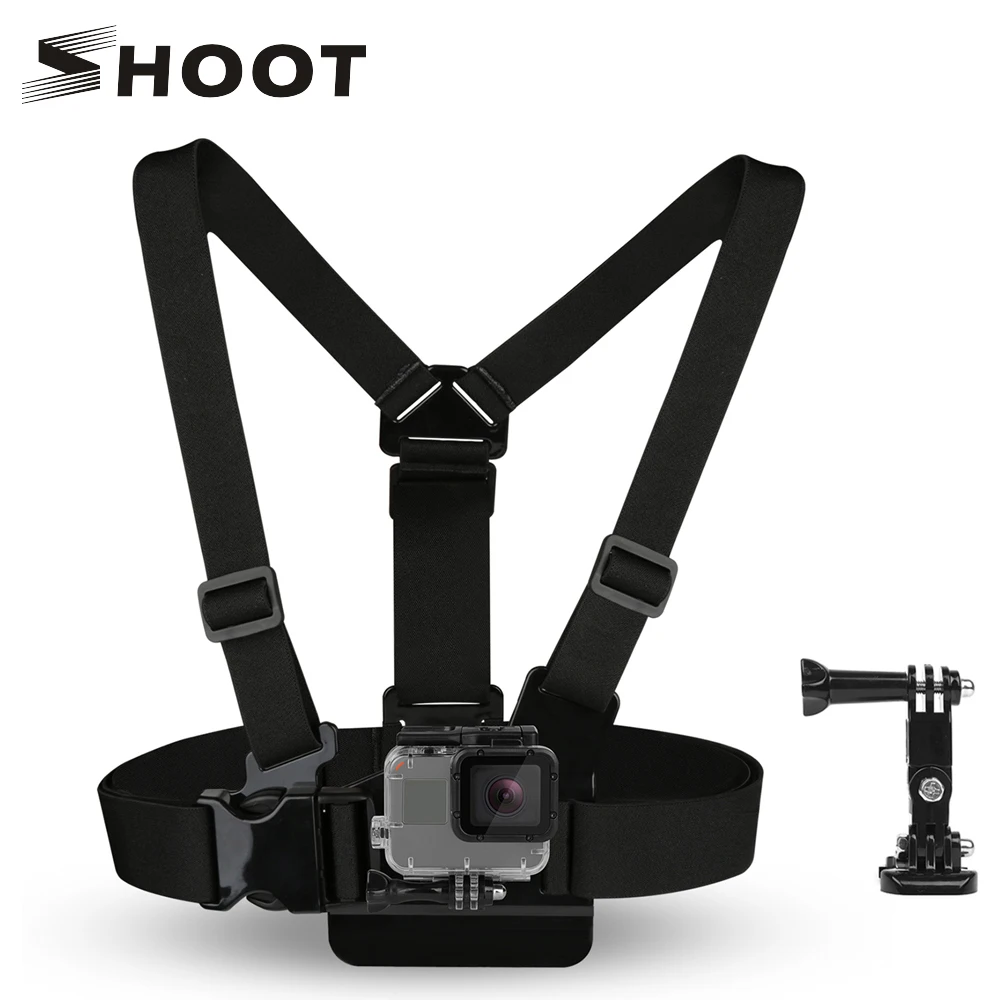 

SHOOT Harness Chest Strap with Adjustment Base Mount for GoPro Hero 7 8 5 Black Sjcam Xiaomi Yi 4K Eken Go Pro Hero Accessories