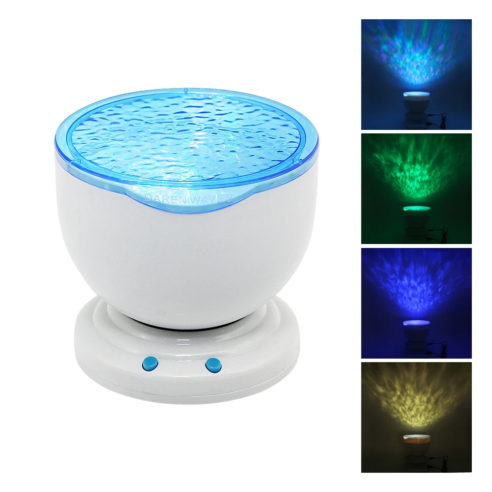 Ocean Wave Projector 7 Colors LED Night Light Music Luminaria Starry