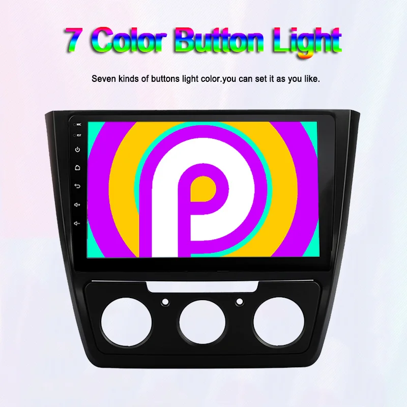 Top Funrover 2.5D+IPS 2 din Car radio Multimedia DVD player 10.1" Android 9.0 gps For Skoda Yeti 2014-2017 stereo radio navigation 2