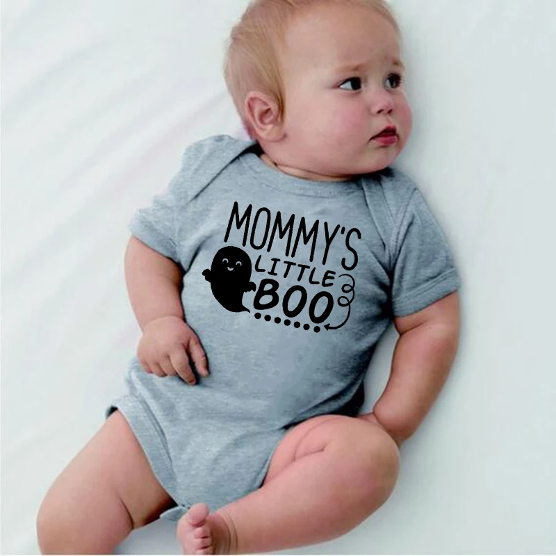 

Baby Halloween gift 0-24M letters Romper Newborn Infant Baby Boys Girls Mommy's little boo Print Romper Jumpsuit roupa de bebe