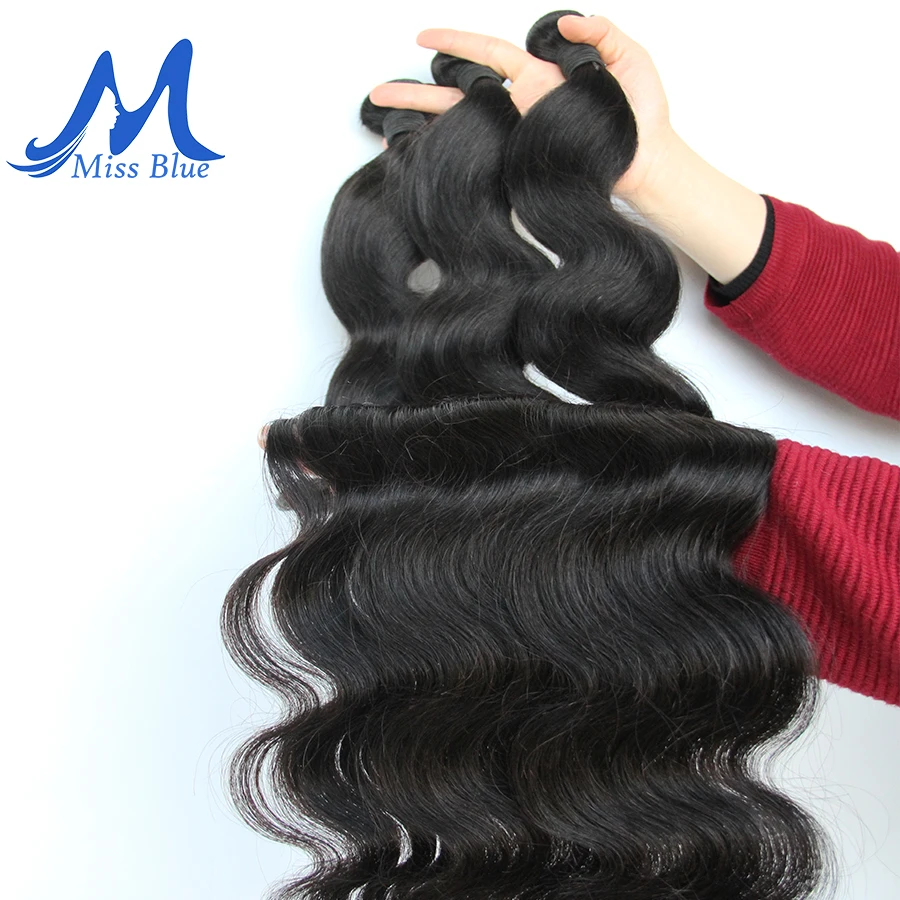 Missblue Body Wave Brazilian Hair Weave Bundles 100 Remy Human