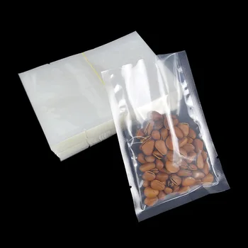 

DHL 700 Pcs/Lot 10*15cm Open Top Vacuum Clear Storage Bags For Vegetables Meat, Heat Seal Pack Bags For Dried Food Plastic Bag