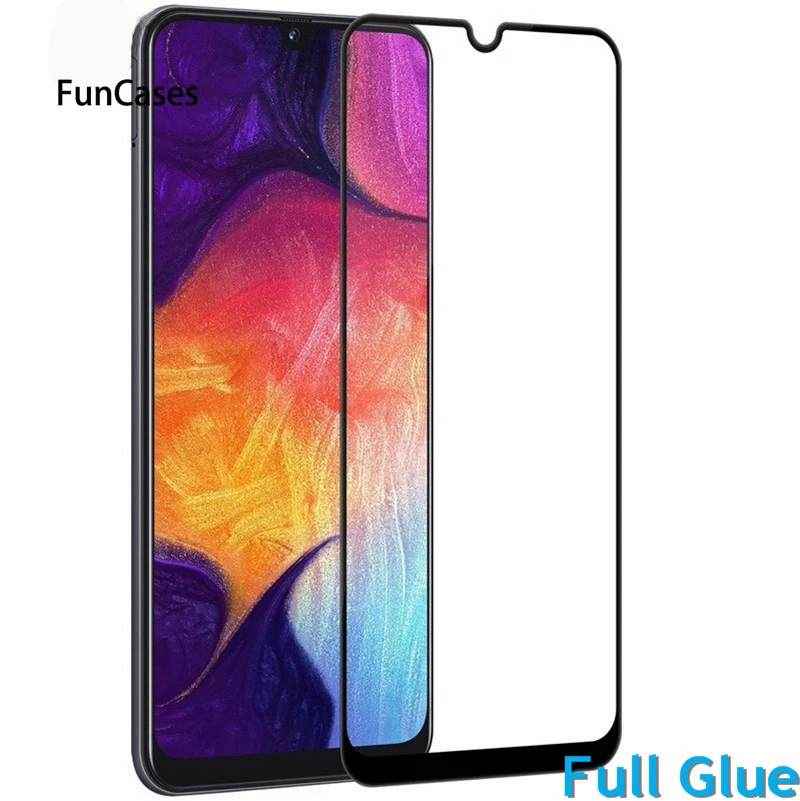 

1PCS Full Glue Screen Protector For Samsung Galaxy A10 A105 Tempered Glass Full Cover Glass For Samsung A10 9H 2.5D Premium Film