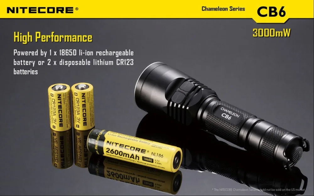 Nitecore CB6 CREE XP-G2 (R5) белый 440LM светодиодный фонарик + Мощный 3000 МВт синий свет, чтобы определить кровавый след фонарик