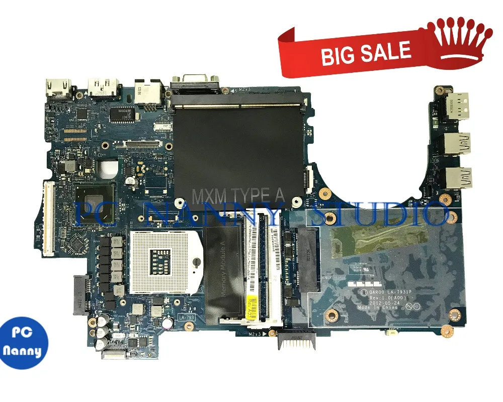 

PCNANNY LA-7931P 0N8H96 N8H96 for Dell M4700 Laptop motherboard DDR3 tested