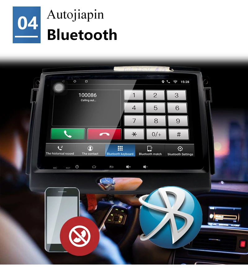 Cheap AUTOJIAPIN 9" Eight Core Android 8.0 2G RAM 1024*600 Car DVD GPS Navigation Player For FORD EVEREST 2015 With HD Touch Screen 6