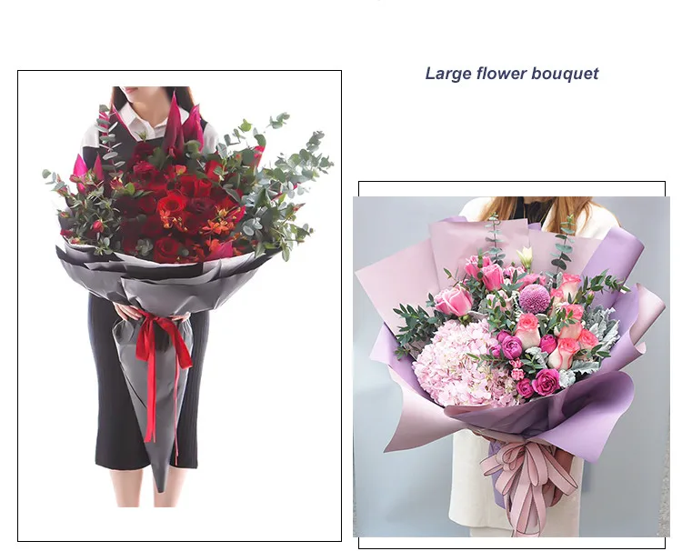 Корейская Водонепроницаемая оберточная бумага для цветов, двухцветная оберточная бумага для букета цветов