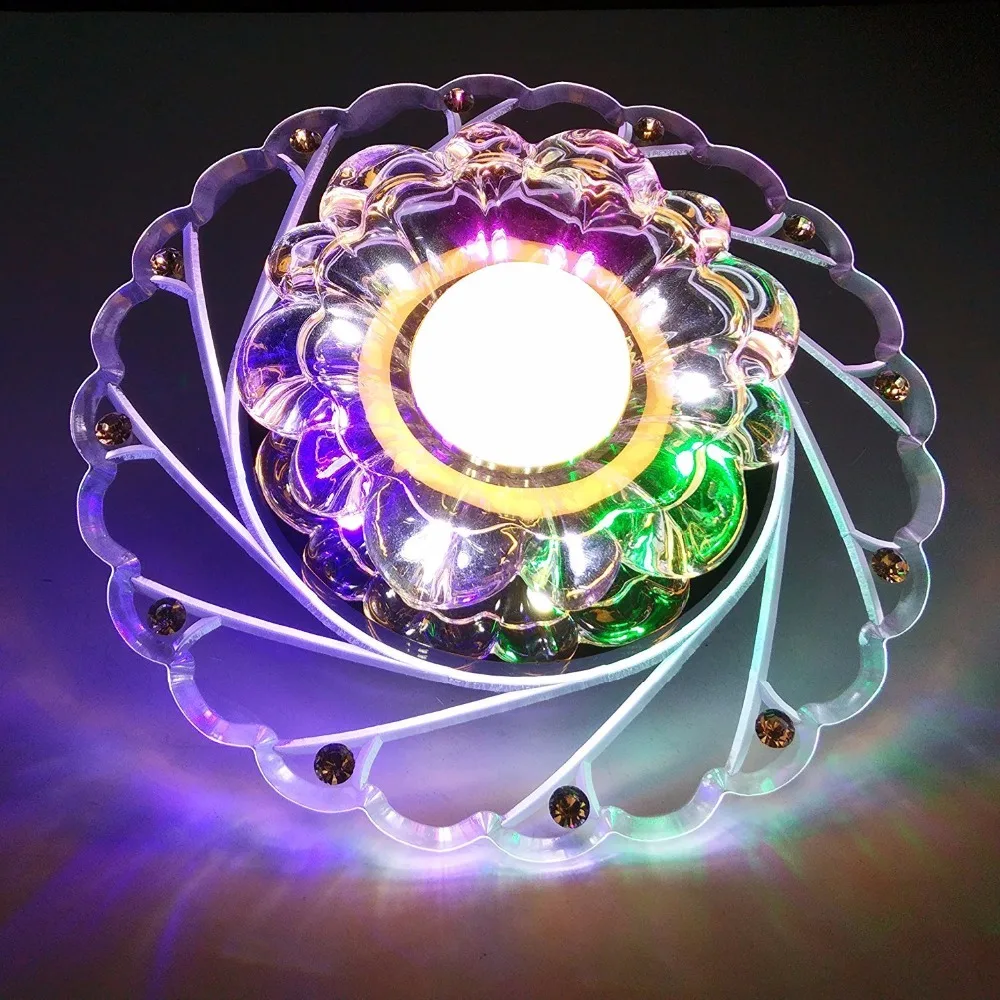 Lâmpada do Teto Led de Cristal Luz para Sala Moderno Teto Circular Mini Luminarias Rotunda Estar Corredor Cozinha Luz 7 High Quality light fittings
