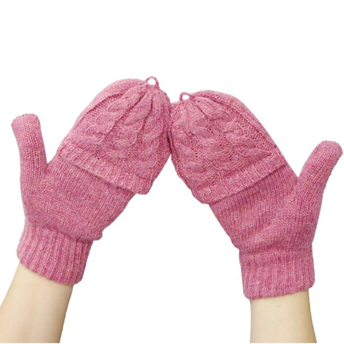 Comfortable Winter Gloves Women Mitten Warmer Fingerless Gloves Girl