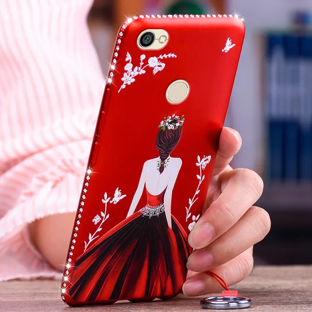 Xiaomi redmi note 5A Pro case luxury diamonds dress girl phone cases