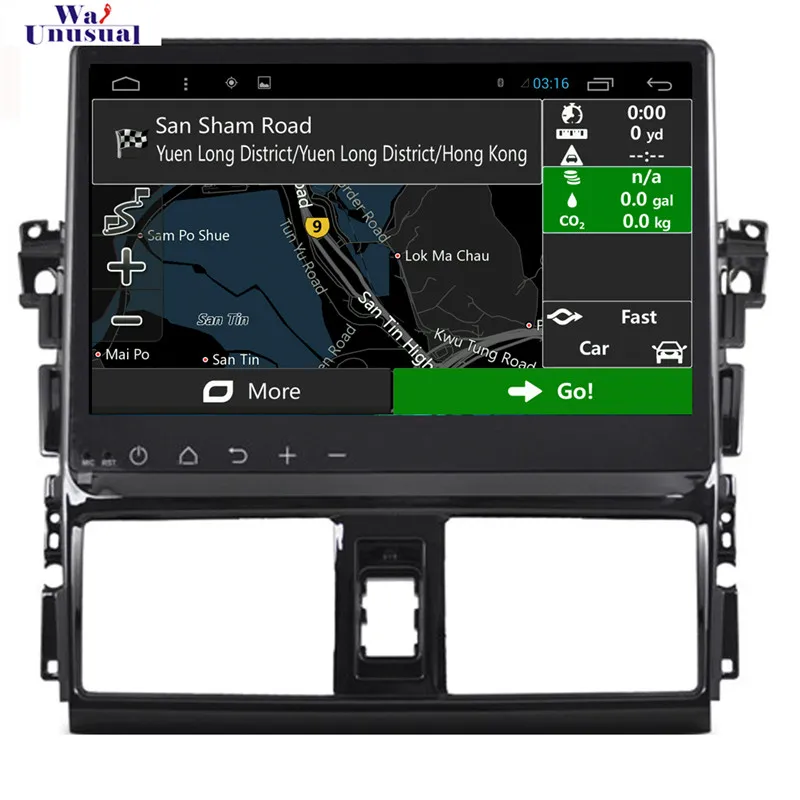 GPS навигатор wanобычно для Toyota Vios 10 2 6 0 2014 2015 с четырехъядерным процессором 16 гб Android