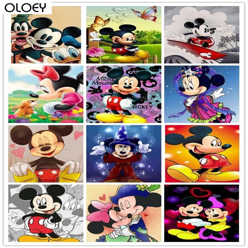 

Full Square Drill 5D Diamond Painting Cartoon Disney DIY Embroidery Accessories Tool Cross Stitch Wall Decor