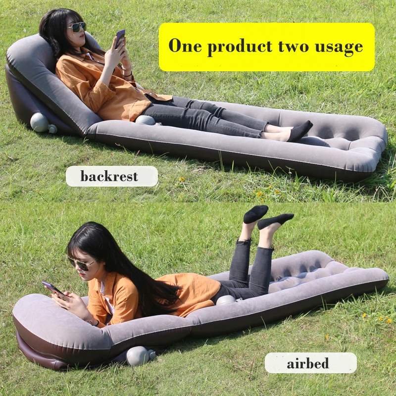 Sun Lounger PVC Self inflating Inflatable Mattress for Camping Outdoor Airbed Sleeping Pad Bed Beach Air Sofa Chair Picnic Mat AliExpress