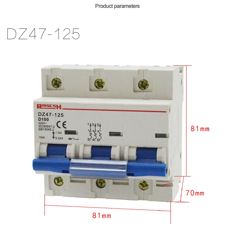 ONE DZ47s1P 1A-125A Mini Leakage Overload Protection Circuit Breaker Air Switch 