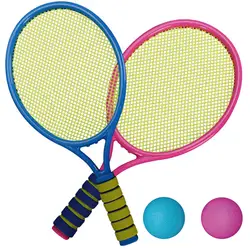 2 шт. детские для тенниса ракетки эластичная сетка ракетки с 2 шариками спортивная игрушка для игр на открытом воздухе игрушки для мальчиков