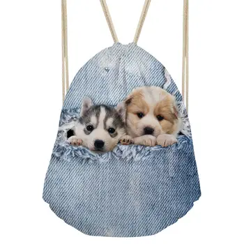 

Noisy Designs 3D kitten Cats Backpack Printed Polyester Drawstring Bags StylishSchool Bags Backpack For Teenagers Shopper Bag