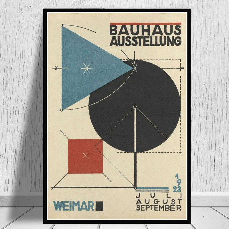 Bauhaus Ausstellung 1923 Weimer выставочный художественный постер Картина Настенная картина домашний декор плакаты и принты - Цвет: 0014