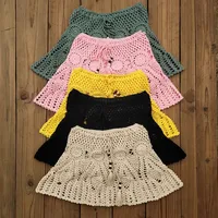8 Color Hand Crochet Florens Skirt Women Sexy Beach cover up Skirt Boho Style elastic waistband - Image 5