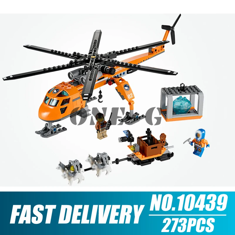 

Building blocks 10439 273pcs Compatible with legoingly City 60034 Bricks Arctic Helicrane figures Educational toys for children