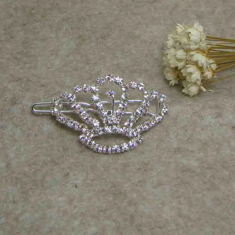 New silver rhinestone tiara crown charm dog pets or girls hair clip ornament jewelry accessories 6pcs lot new free shipping
