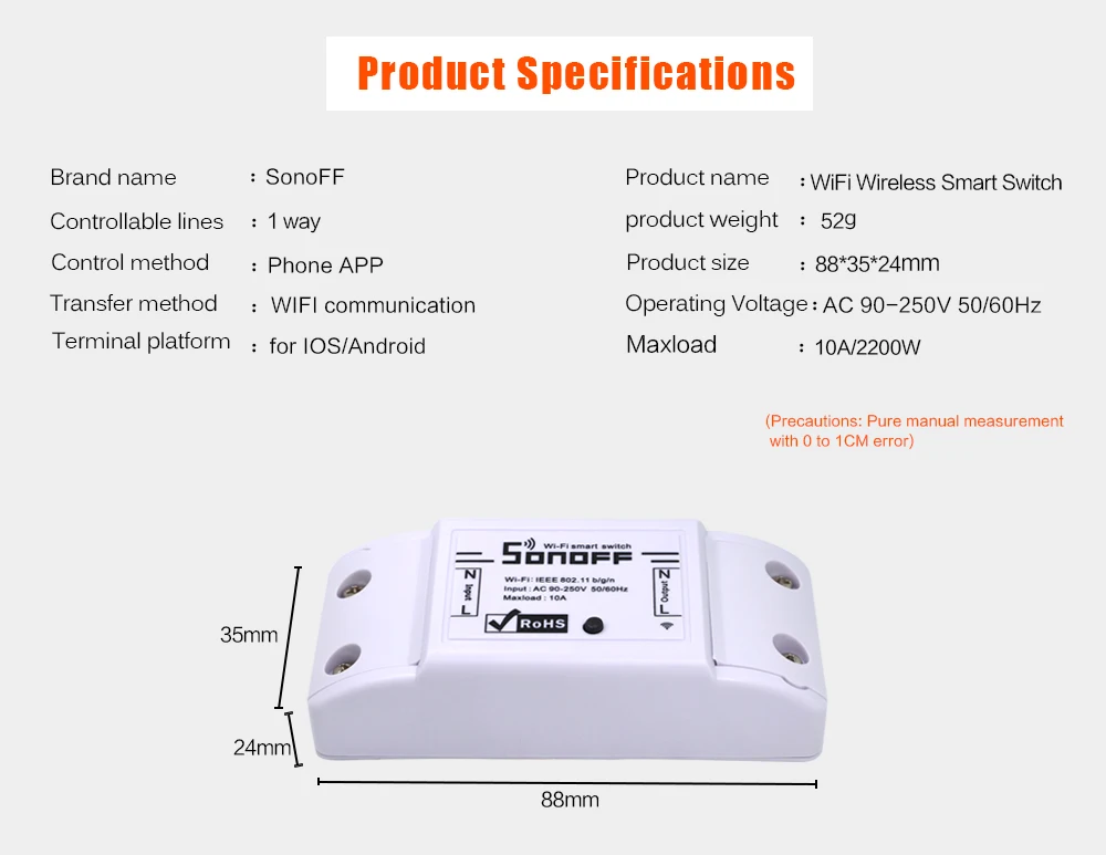 SONOFF базовый Wifi переключатель DIY пульт дистанционного управления для Alexa/Ewelink умный дом переключатель автоматизации 220 В 10 А релейный модуль все совместимы