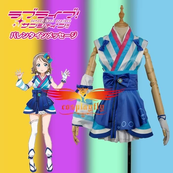 

LoveLive!SunShine!! Aqours Watanabe You Stage Mijyuku Mijuku DREAMER Matte Satin Cosplay Costume Adult Women Kimono Skirt stock