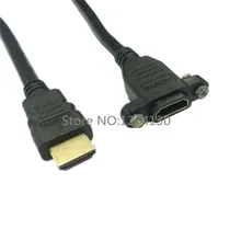 

50cm 0.5M HDMI Male to Female extension cable 1.4V 3D with screw Holes Lockable Panel Mount holes Free shipping