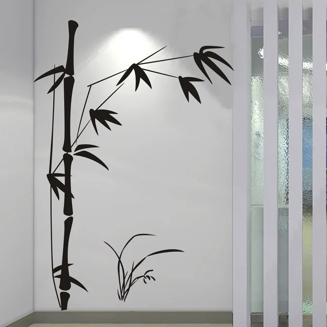 Bamboo wall sticker 100*145cm decor removable Pvc wall decals vinyl