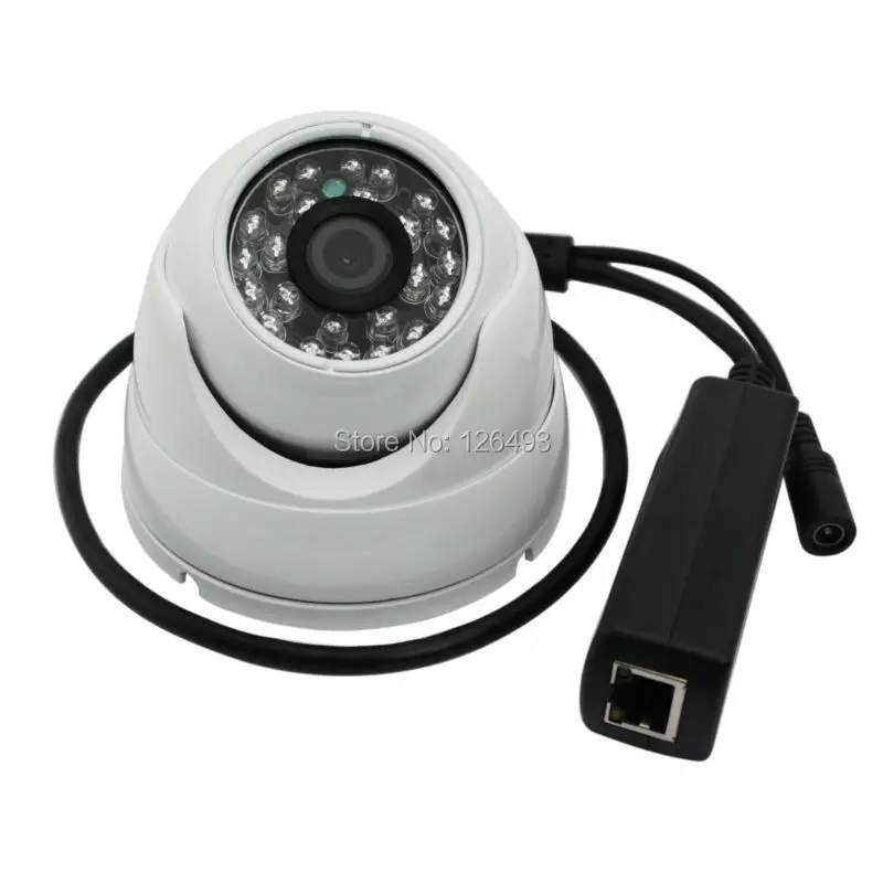 Onvif 1MP мини купольная ip-камера 24 шт. светодиодная домашняя сетевая POE камера