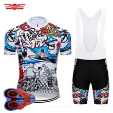 Crossrider 2021 Art Cycling Jersey 9D Set MTB Uniform Bicycle Clothing Quick-Dry Bike Wear Clothes Men's Short Maillot Culotte