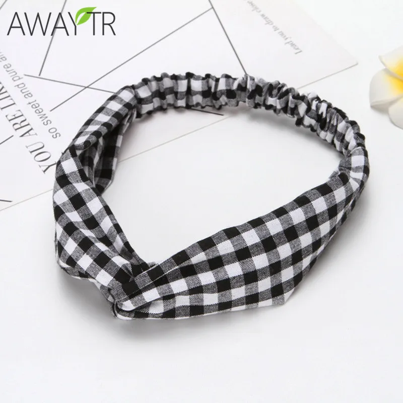 Cheap Price Patchwork Cross Headband Female Lady Top Knotted Hair Band Wide Turban Girls Simple Hair Hoop Women Hair Accessories Headwear Fashionable And Attractive Packages Apparel Accessories Girl's Accessories
