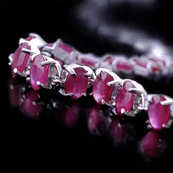 

KJJEAXCMY fine jewelry 925 Silver Inlaid Natural Ruby Lady Bracelet