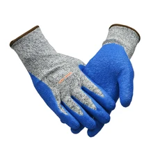 HPPE латексная ладонь грубой смоченной истиранию для защиты от порезов защитные перчатки рабочие перчатки