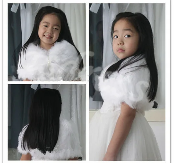 Child faux fur wrap Pearl shrug White Flower girl Shawl 3-9 years old Wraps Winter wedding shrugs Bolero Coat faux fur cover up Child faux fur wrap Pearl shrug White Flower girl Shawl 3-9 years old Wraps Winter wedding shrugs Bolero Coat faux fur cover up