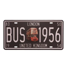 Лондонский автобус 1956 винтажные металлические знаки украшения 30 см x 15 см Железный Плакат Бар Паб настенные декоративные металлические пластины