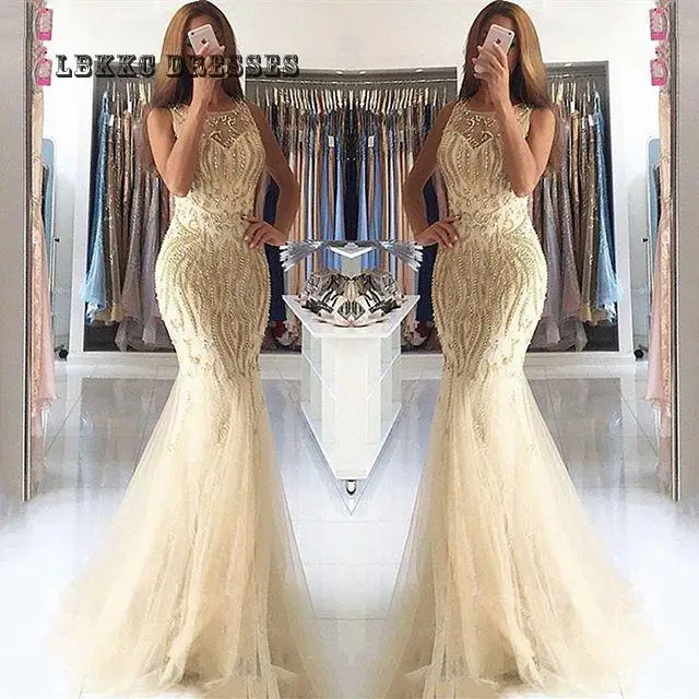 Желтые Вечерние платья Русалка Длинные Бисероплетение Тюль vestido de festa Vestido вечерние сексуальные модные платья для женщин