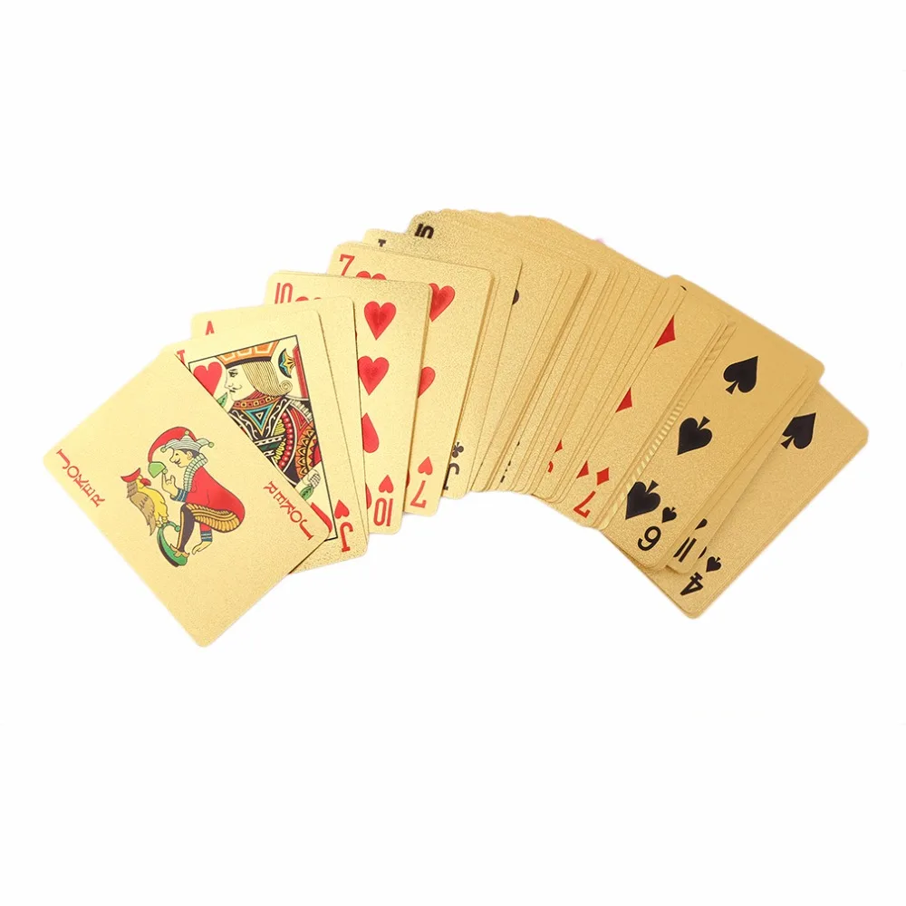 OUTAD евро узор игральные карты 24k позолоченный полный покер колода чистый с коробкой Рождественский подарок