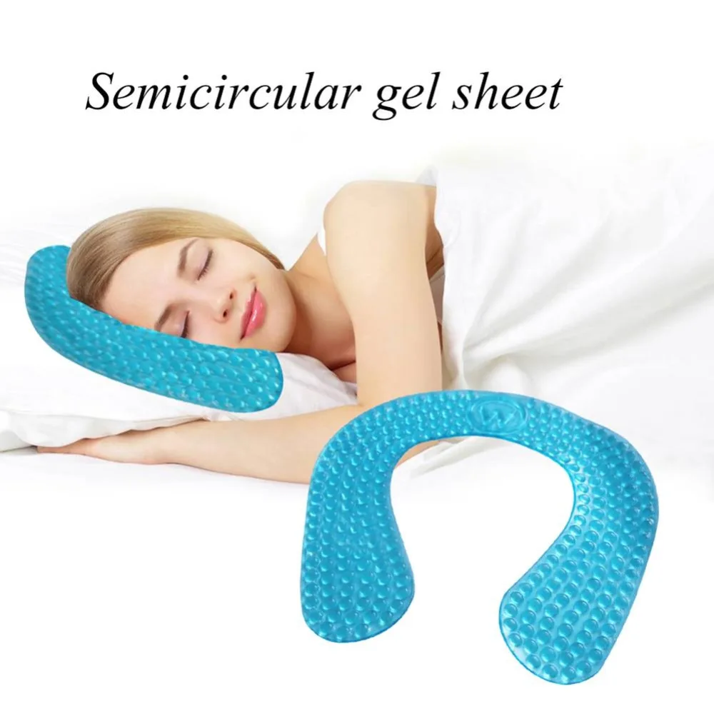 Silicone Portable U Shaped Cooling Gel Pillow Pad Cold Ice Mat for