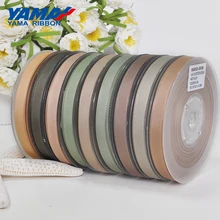 YAMA Dark Brown Ivory 25 28 32 38 mm 100yards/lot Grosgrain Ribbon for Gift Diy Dress Wedding Decoration Craft Wrapping Ribbons