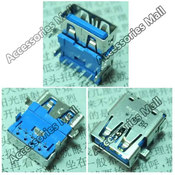 10x New Original USB 3.0 Connector JACK for Lenovo ASUS .....Laptops mother seat Copper sheet upward |